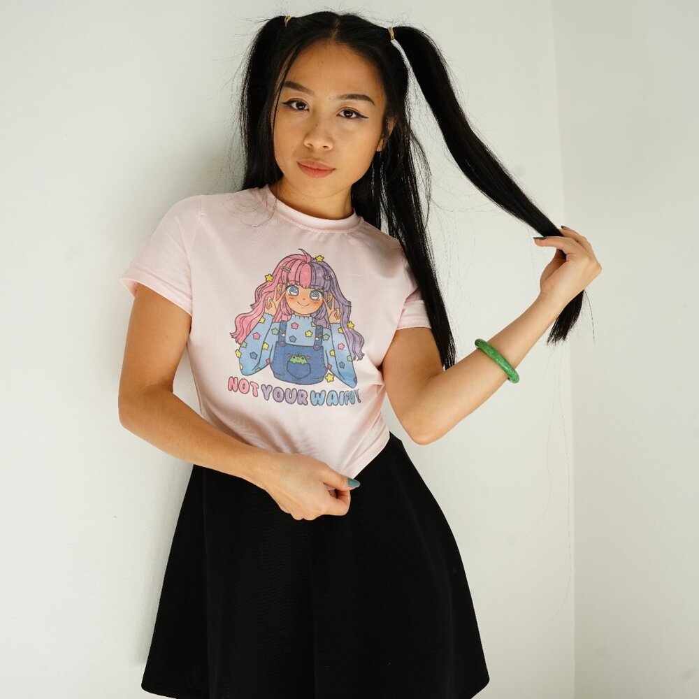 Not Your Waifu Crop Graphic Tee